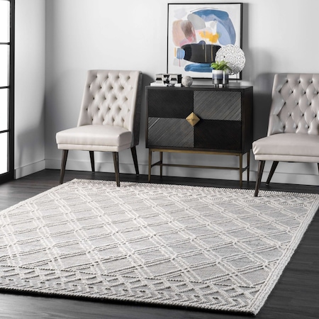 Nuloom Natti Contemporary Trellis Area Rug 5ft x 8ft VESR01A-508
